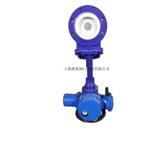 上海湖泉PZ973-10C  DN300粉料漿液專用閘板閥
